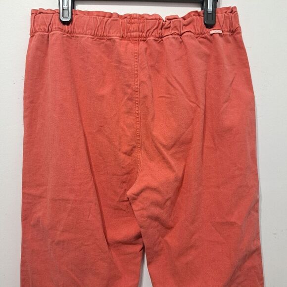 Mother The Springy Boho Flaterring Hot Coral Ankle Jean Size 33 - Picture 11 of 13